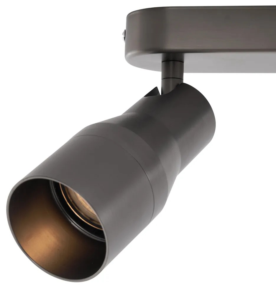 Okrągła lampa sufitowa Stanley, kolor ciemnoszary, oprawa GU10, 50 mm, 2 źródła światła