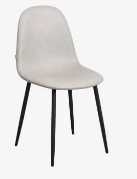 Zestaw 4 Krzeseł Jadalnianych Glamm Negro & Sztucznej Skóry Iron & Polipiel - Sklum