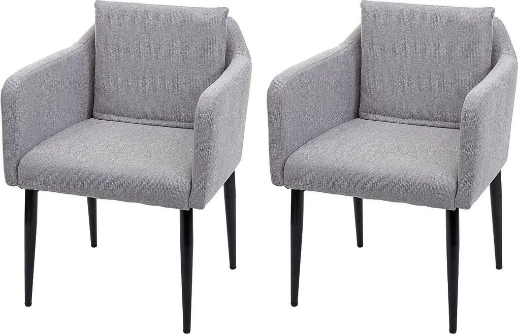 Krzesło do jadalni MCW-H93 (zestaw 2 sztuk),  tkanina/tekstylia jasnoszary