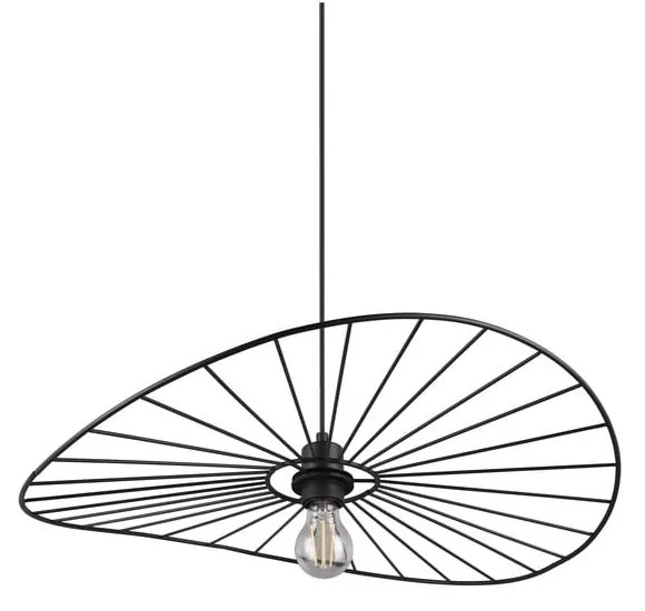 Lampa wisząca w kolorze matowej czerni ø 60 cm Chapeau – Trio