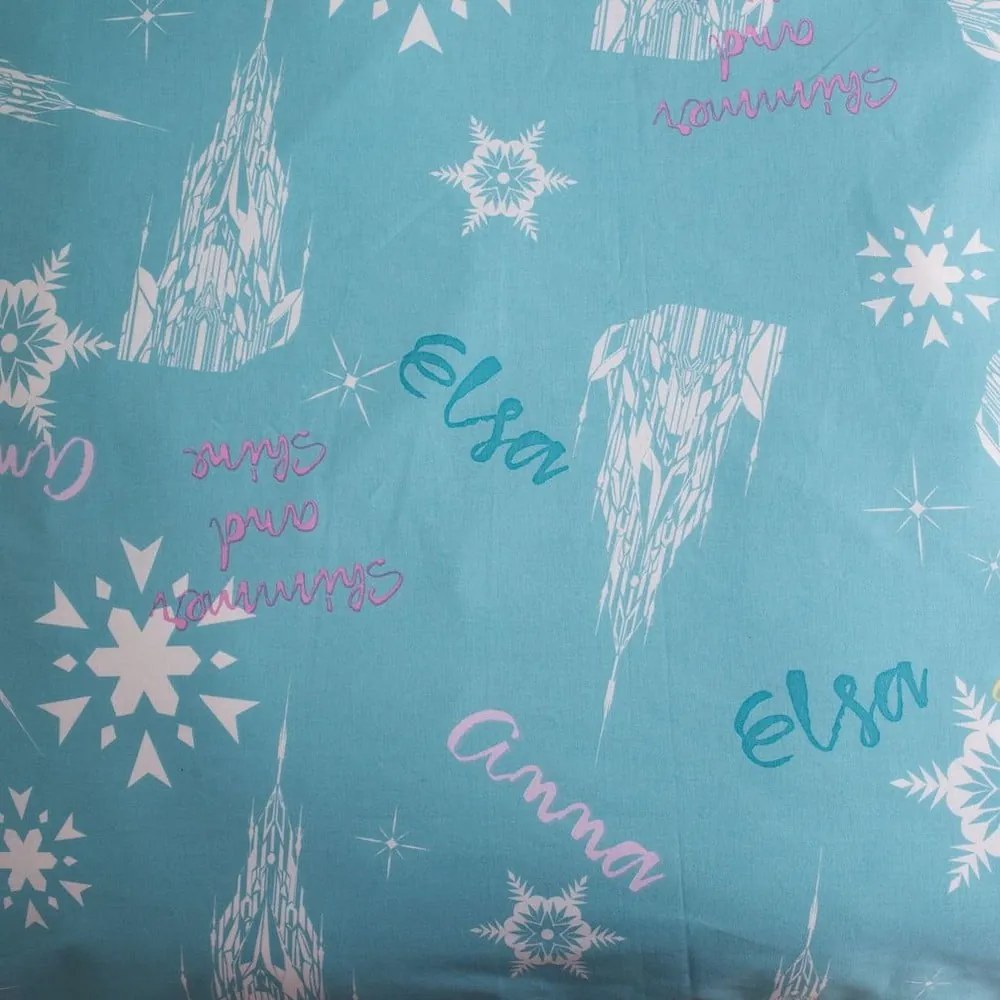 Bawełniana jednoosobowa pościel dziecięca 140x200 cm Frozen "Light blue" – Jerry Fabrics