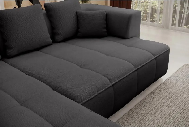 Narożnik ALBIO S Prawostronny z elektryczną regulacją siedziska, funkcja spania, wolnostojący w tkaninie EDEN 20 WERSAL