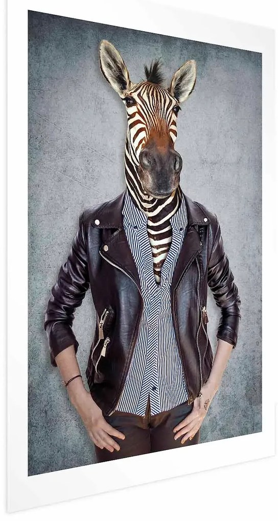 Plakat Zebra Ewa 21x30 cm bez ramy z marginesem ARTGEIST B