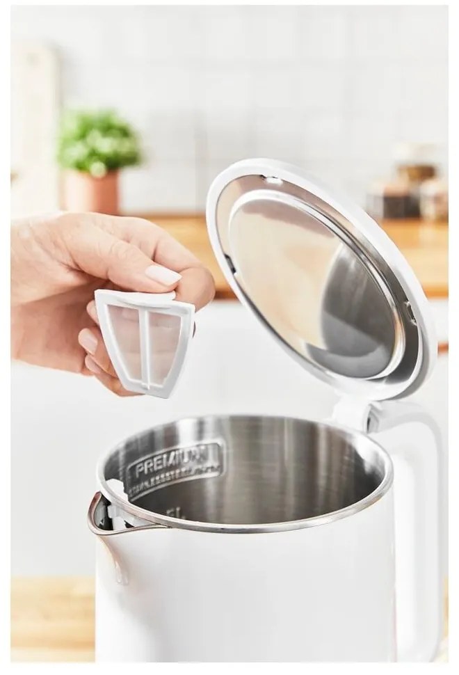 Biały czajnik elektryczny 1,5 l Sense KO693110 – Tefal