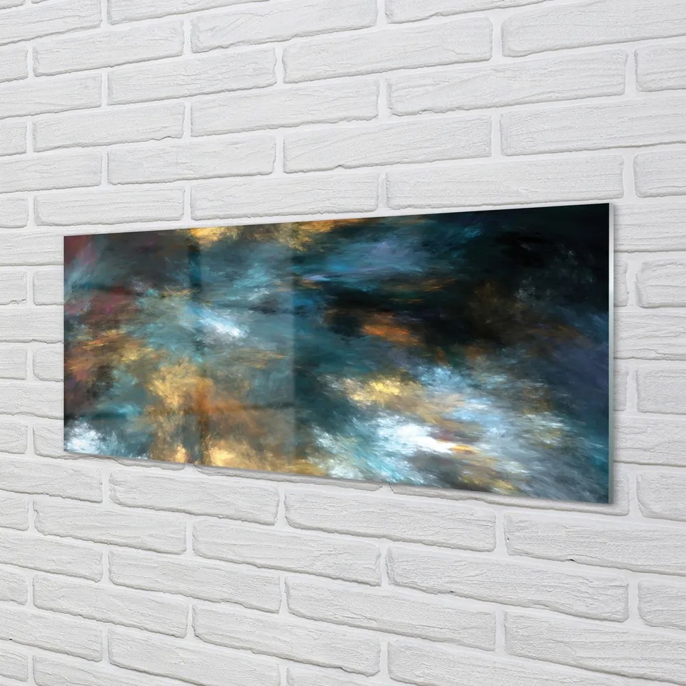 Panel szklany do Kuchni Barwna Abstrakcja Malarska