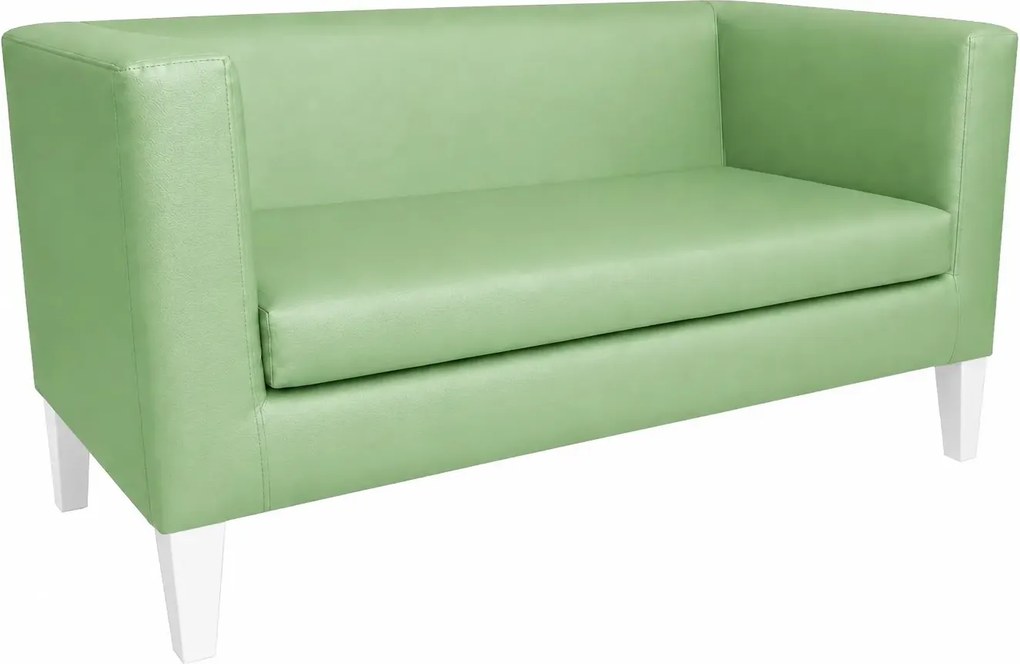 Sofa Monaco : Kolor nogi - Biała, Kolor tkaniny - EKO-SKÓRA - 7D, Typ tkaniny - Eko-skóra , Wysokość nogi - 20 cm