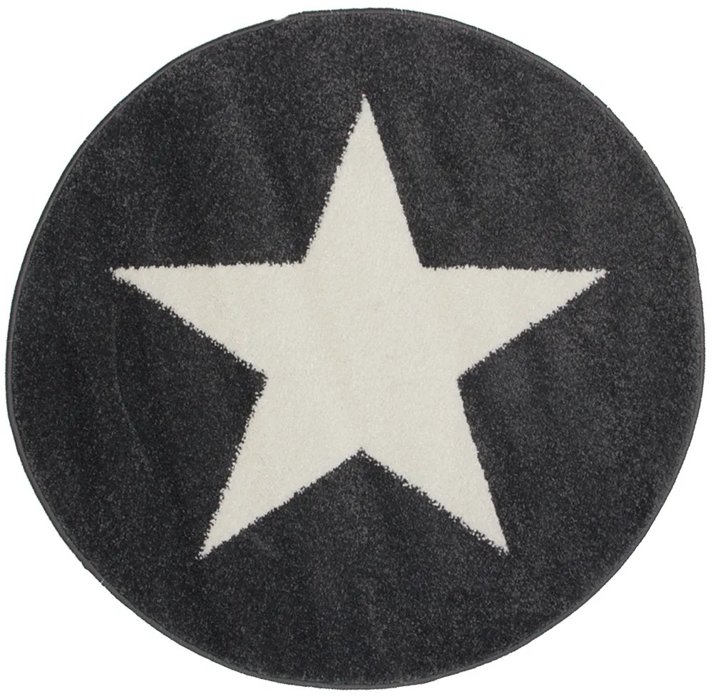 Dywan Bambino Gwiazdka Szara 100x100 Koło