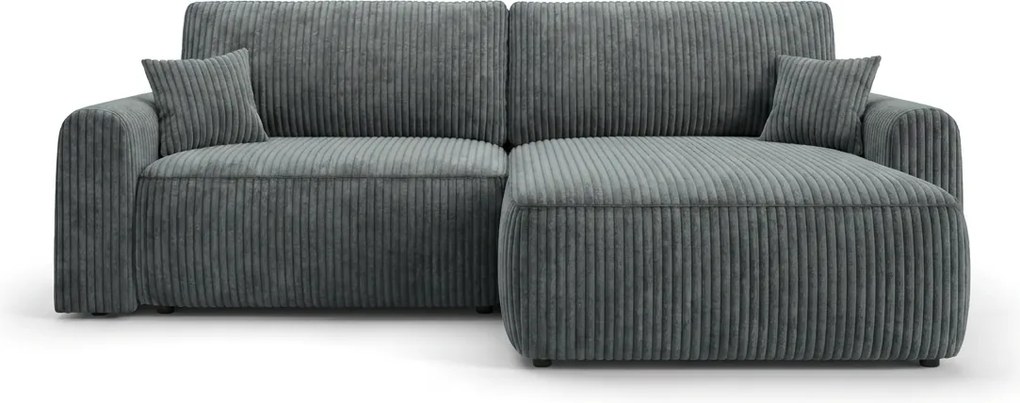 Rozkładana dwustronna sofa narożna do L NORDEN TILIA 250x140 cm, szaroniebieska