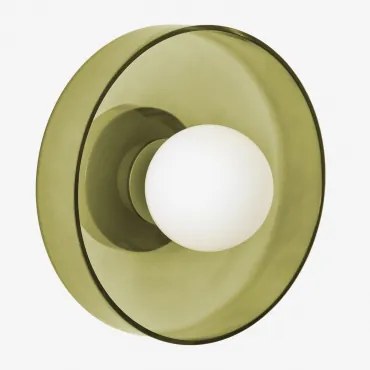 Kinkiet Ścienny Ze Szkła I Stali Nierdzewnej Jaxal Verde Cactus & Ø25 Cm - Sklum