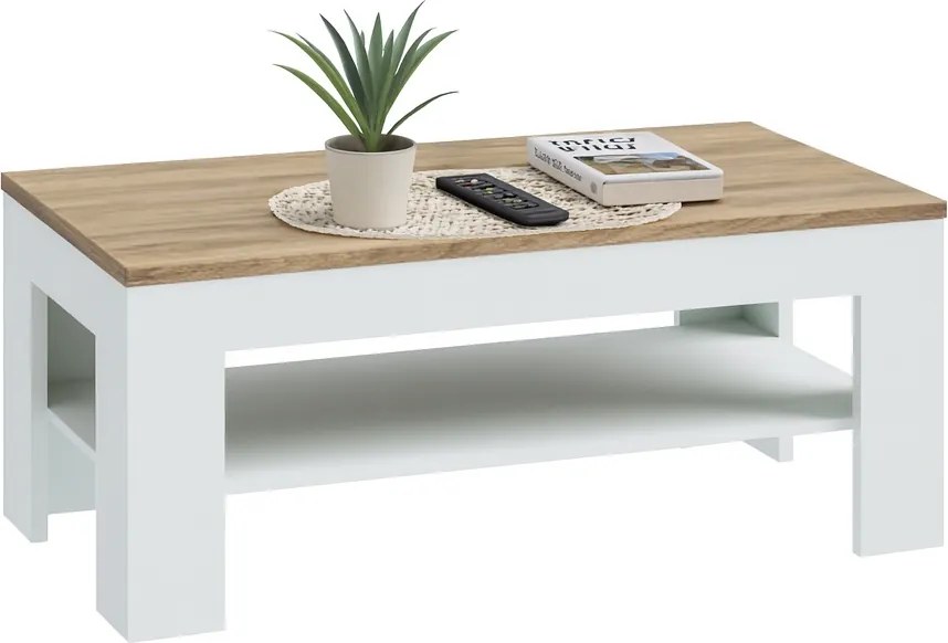 Stolik kawowy z półką Lewisville 5016 Secret Grey/dąb Valencia