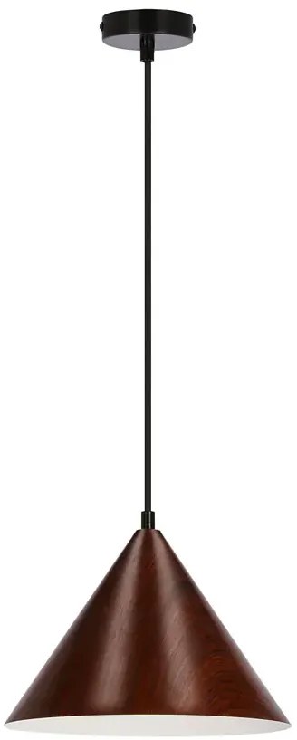 Lampa wisząca z drewnianym kloszem w kolorze orzecha M3-F53