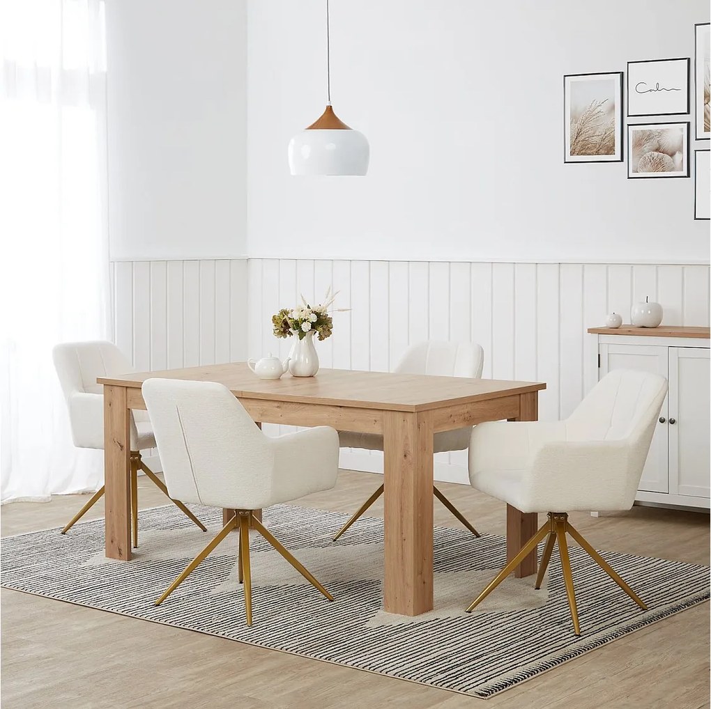 Krzesło jadalniane 56x86x60 cm beżowe