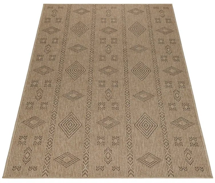 Dywan uniwersalny Dhaka boho beżowo-antracytowy 160 cm x 230