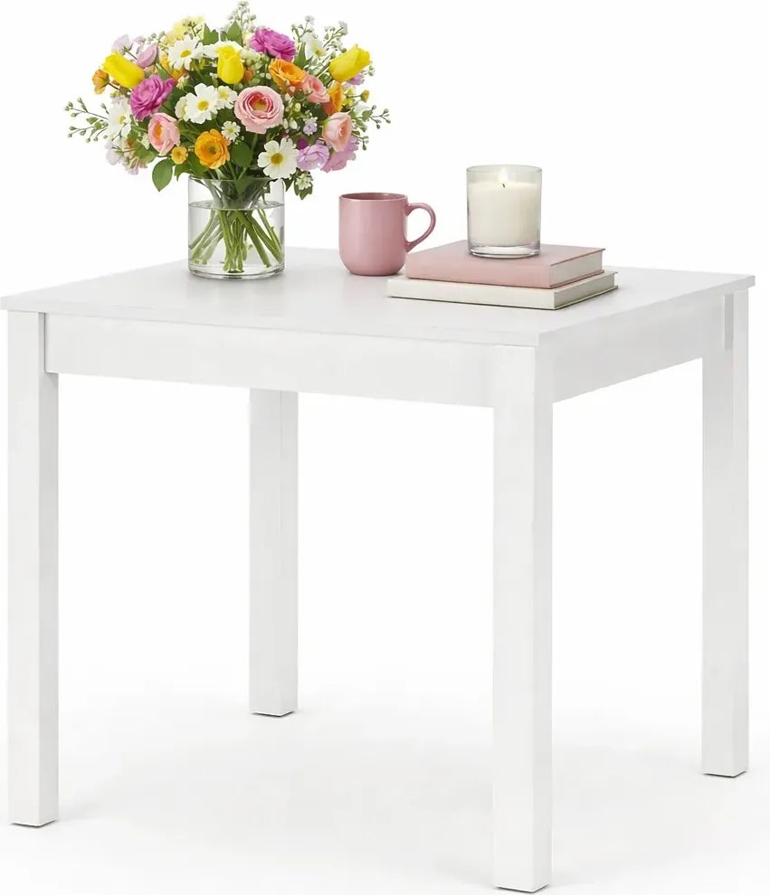 Kwadratowy Stół Biały Kuchenny 80X80 Cm W1-B05