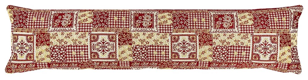 Dekoracyjny wałek uszczelniający na okno Gobelin czerwony, 90 x 20 cm