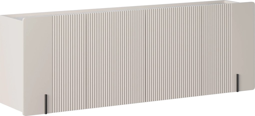 Komoda Malmi 200 cm czterodrzwiowa wisząca - kaszmir / crema bianca / czarny
