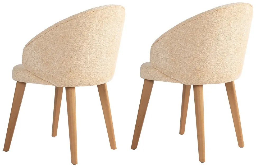 Zestaw krzeseł do jadalni Bentley Beige and Light Oak, 2 szt.