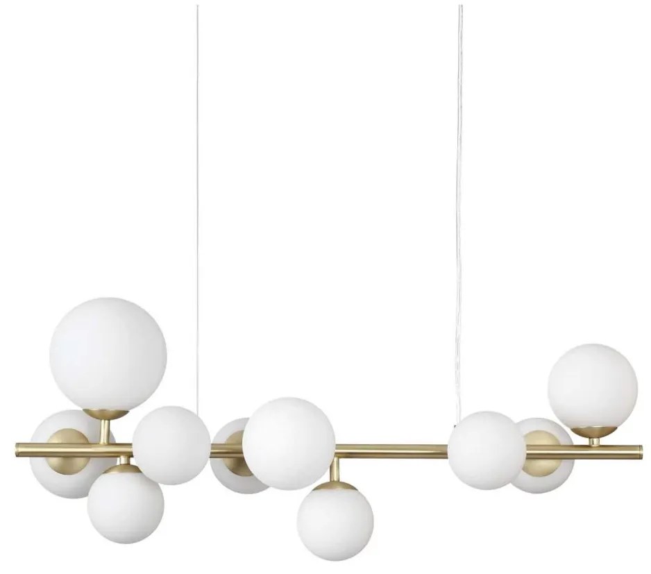 Ideal Lux - LED Żyrandol na lince PERLAGE 10xG9/3W/230V 81 cm złoty/biały
