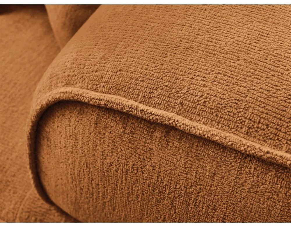 Musztardowa sofa z tkaniny szenilowej 237 cm Whesley – Bobochic Paris