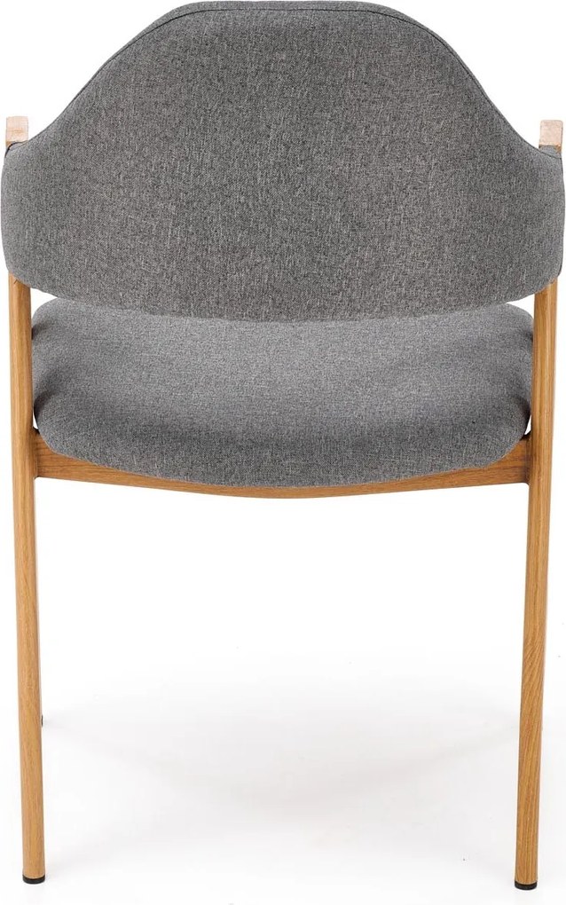 Krzesło na metalowym stelażu pokryte tkaniną K344