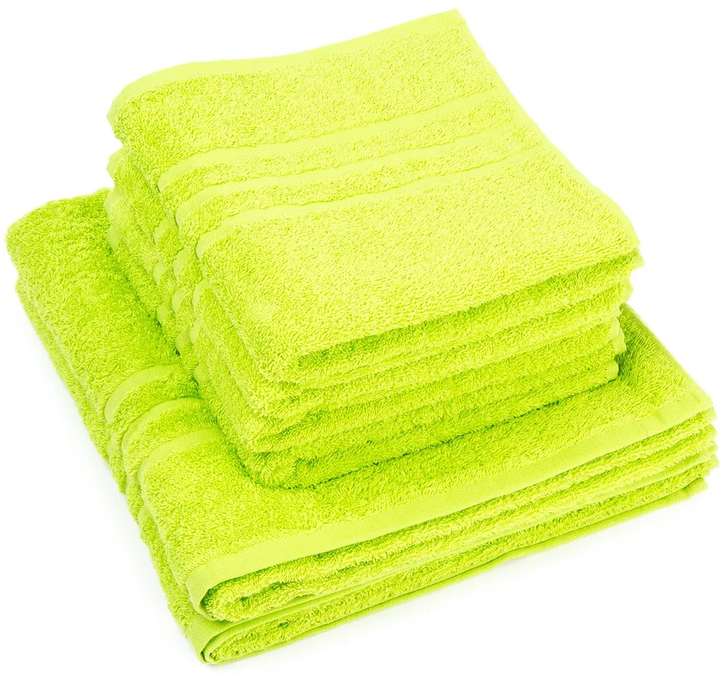 Zestaw ręczników „Classic” zielony, 4 szt. 50 x 100 cm, 2 szt. 70 x 140 cm, 4 szt. 50 x 100 cm, 2 szt. 70 x 140 cm