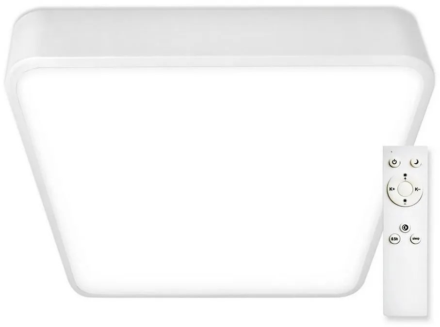 Top Light - LED Ściemniany plafon LED/51W/230V kwadratowy biały + pilot