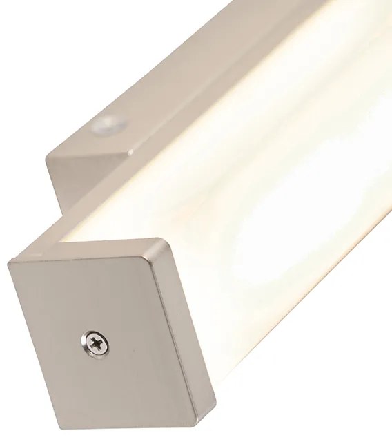 Kinkiet / Lampa scienna łazienkowy stalowy 32 cm z diodą LED IP44 - Cascada Nowoczesny Oswietlenie wewnetrzne