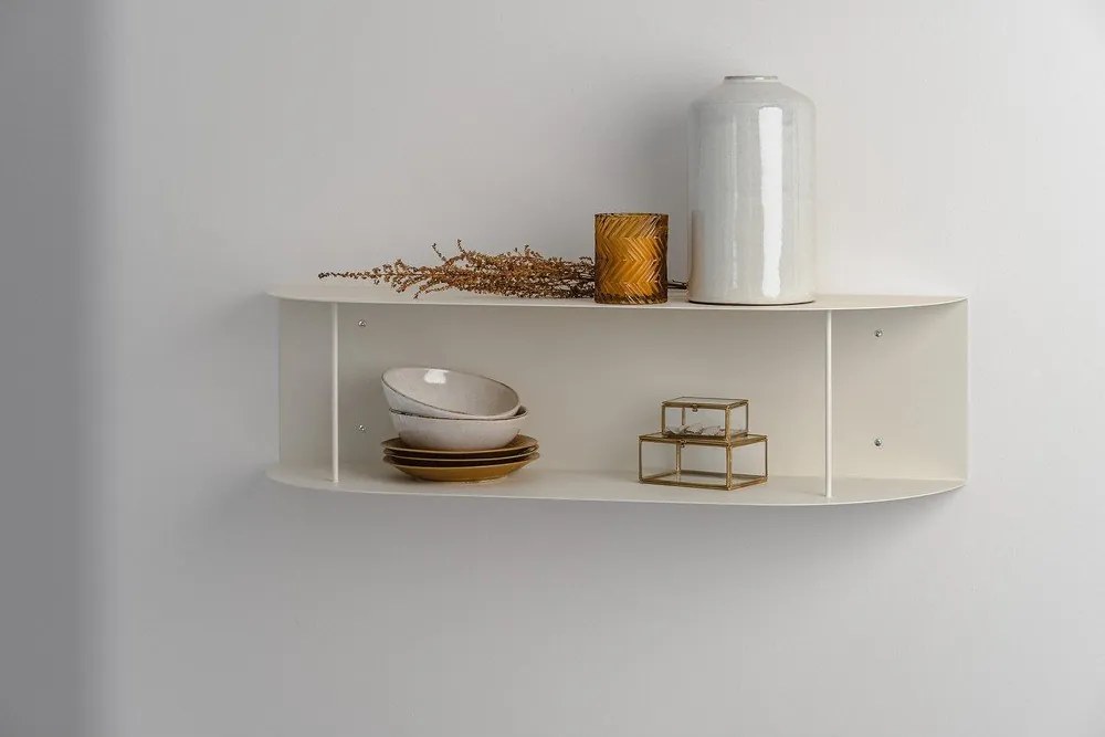 Ciemnoniebieska wielopoziomowa metalowa półka 80 cm Lina – noo.ma