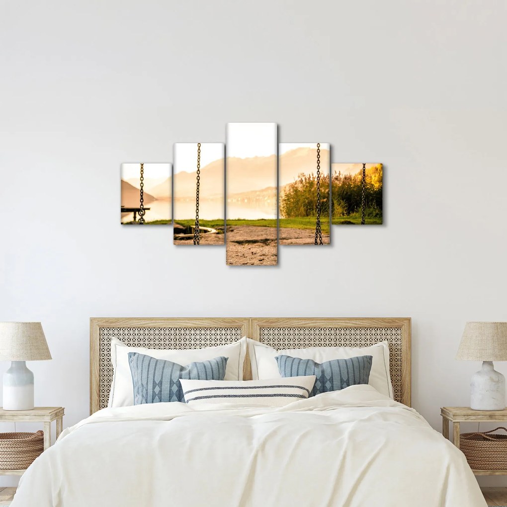 Obraz huśtawki w przyrodzie (125x70 cm)