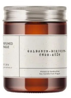 Zapachowa sojowa świeca czas palenia 40 h #21 Galbanum, Pine, Leather – Perfumed Prague