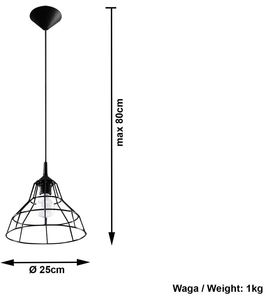 Loftowa lampa wisząca E821-Anato Arakin 5X