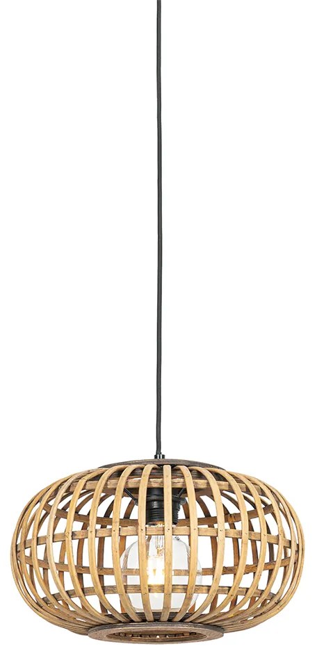 Orientalna lampa wisząca bambusowa 32 cm - Amira