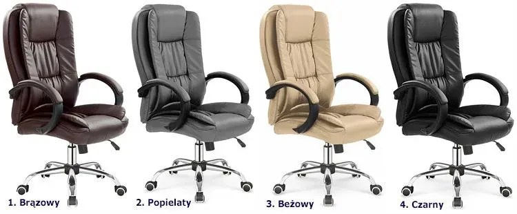 Czarny ergonomiczny biurowy fotel obrotowy - Loko