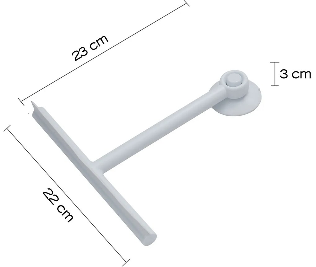 GEDY 264114 Gummy ściągaczka do kabiny prysznicowej, czarny mat