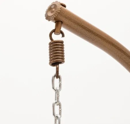 Jasnobrązowy fotel wiszący TROPIKAL ze stojakiem