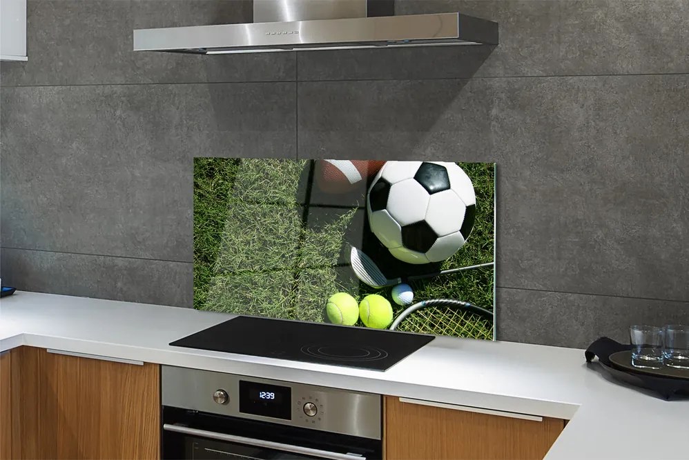 Szklany Panel Sprzęt do Tenisa na Trawie