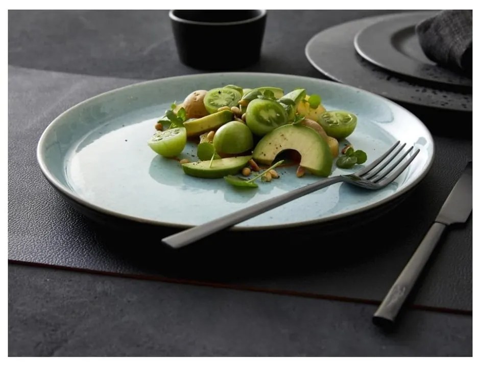 Jasnoszary kamionkowy talerz ø 27 cm Grey/Light Blue – Bitz