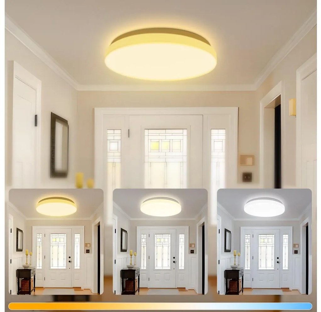 Brilagi - Lampa sufitowa LED MILKY WAY, 24W, 230V, 3000/4000/6500K, średnica 38 cm