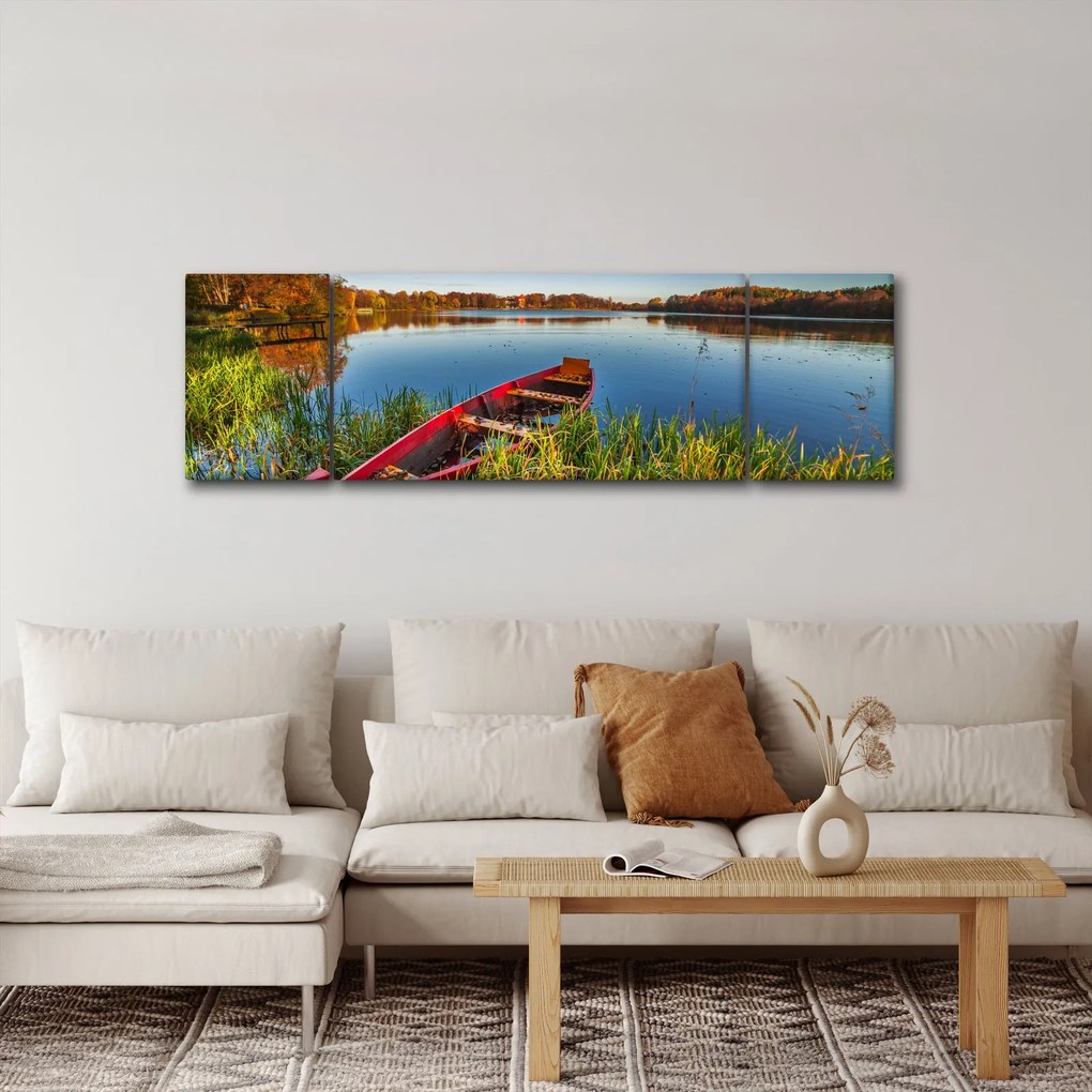 Obraz czerwonej kropki (170x50 cm)