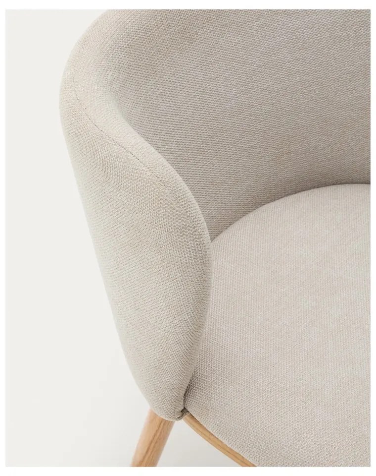 Beżowy tapicerowany fotel jadalniany Ciselia – Kave Home