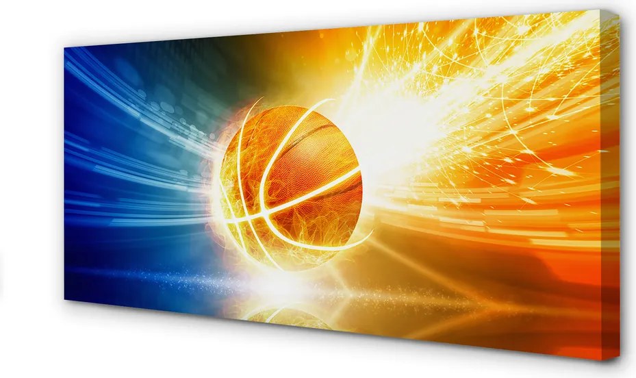 Obraz drukowany na płótnie Wieczorny Trening Koszykówki