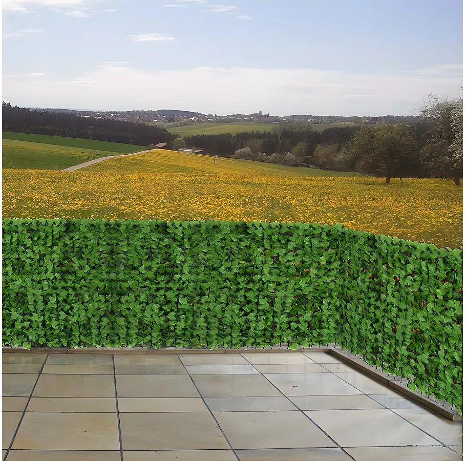 Parawan balkonowy N77 I arkusz,  300x100cm jasny liść