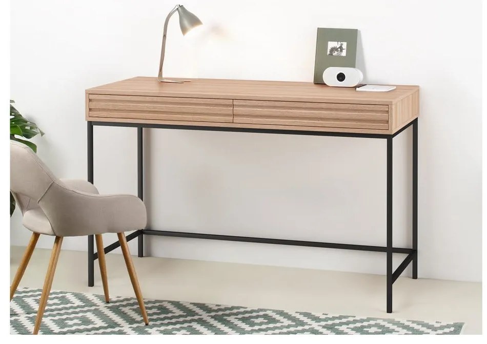 Biurko z blatem w dekorze dębu 50x120 cm Celine – Støraa