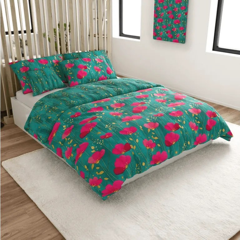 PrzytulneMieszkanie.pl PrzytulneMieszkanie.pl Bawełniana pościel VIVIDELLE POLY zielona Rozmiar pościeli: 70 x 90 cm | 140 x 220 cm