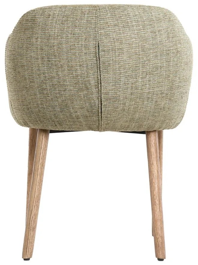 Jasnozielone tapicerowane fotele jadalniane zestaw z podłokietnikami 2 szt. Blaine – Light &amp; Living