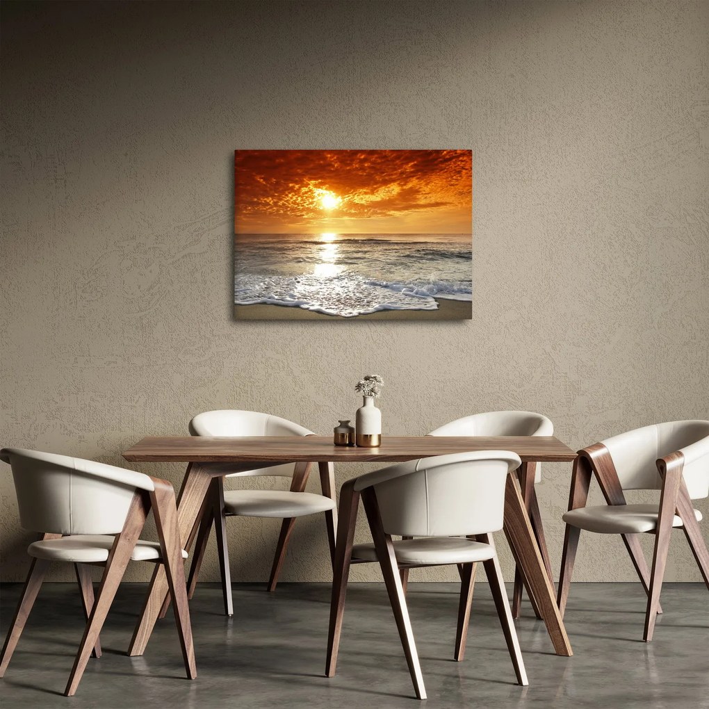 Obraz zachód słońca na Korsyce (70x50 cm)