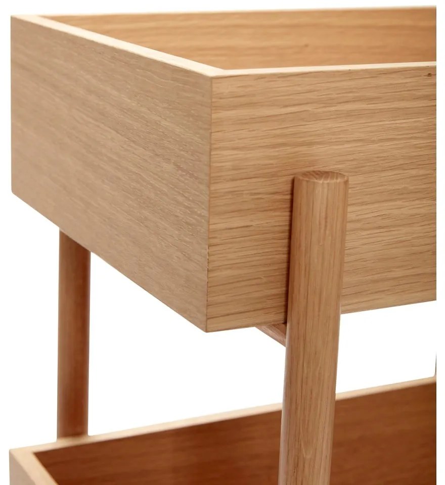 Konsola z litego drewna dębowego 34x43 cm Stack – Hübsch