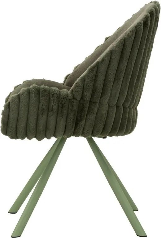 Zielone tapicerowane fotele jadalniane zestaw z podłokietnikami 2 szt. Stockholm – Mauro Ferretti