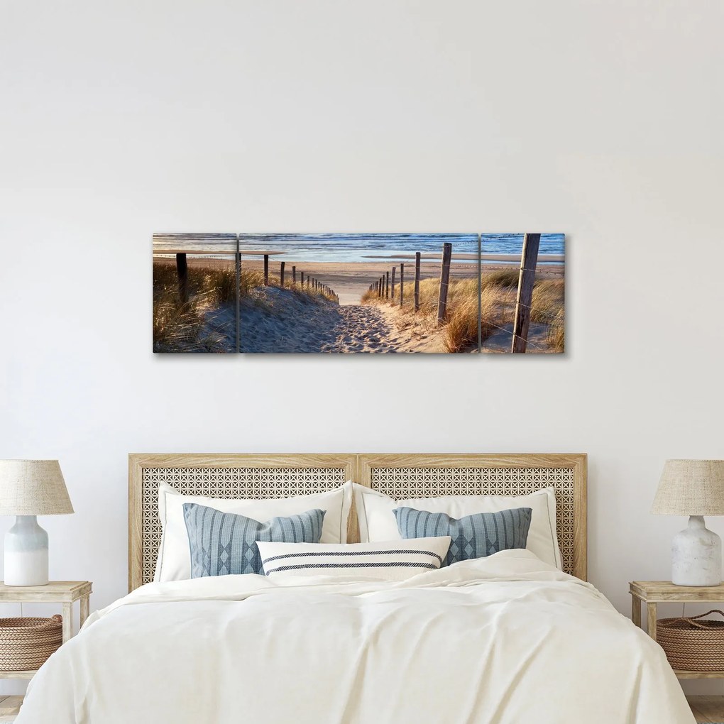 Obraz - Droga na plażę Morza Północnego, Holandia (170x50 cm)