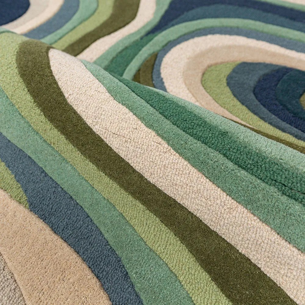 Zielony wełniany dywan tkany ręcznie 160x230 cm Envy Wool – Flair Rugs